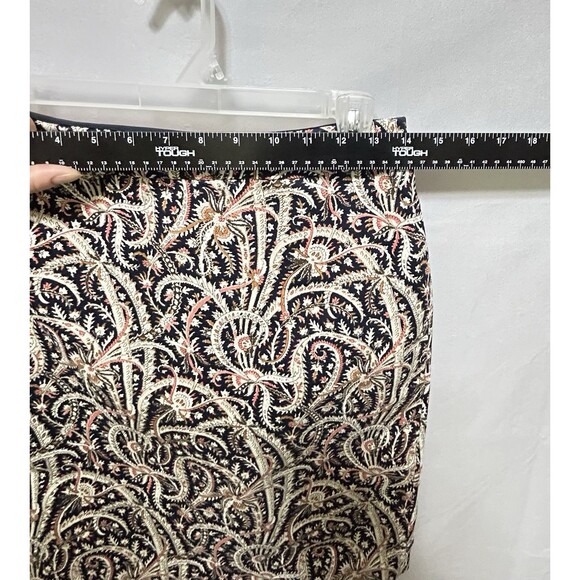 J. Crew Womens 0 Number‎ 2 Pencil Paisley Knee High Skirt - Picture 2 of 9